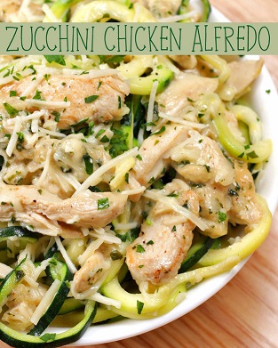 Zucchini Chicken Alfredo